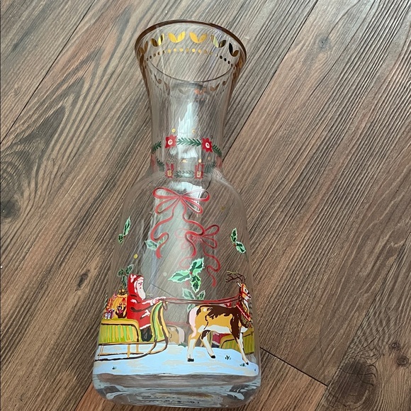 ANTHROPOLOGIE Nathalie Lete Santa's Sleigh Carafe!RARE - Picture 2 of 9